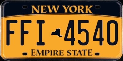 NY license plate FFI4540