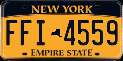 NY license plate FFI4559
