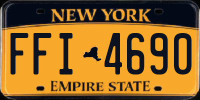 NY license plate FFI4690
