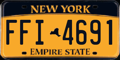 NY license plate FFI4691