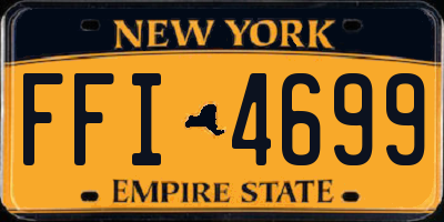 NY license plate FFI4699