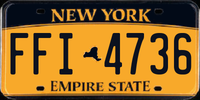 NY license plate FFI4736