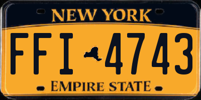 NY license plate FFI4743