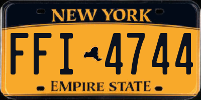 NY license plate FFI4744
