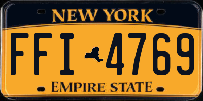 NY license plate FFI4769