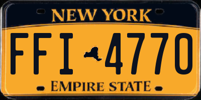 NY license plate FFI4770