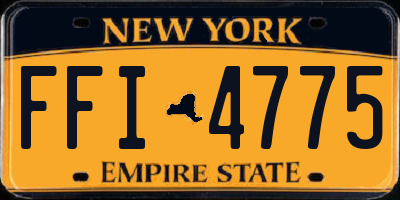 NY license plate FFI4775