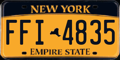 NY license plate FFI4835
