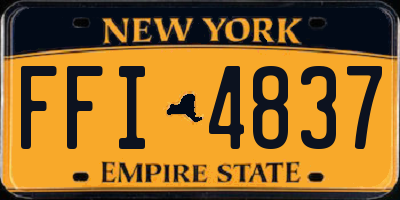NY license plate FFI4837
