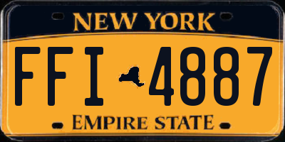 NY license plate FFI4887