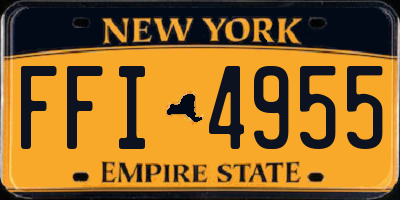 NY license plate FFI4955