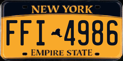 NY license plate FFI4986