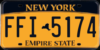NY license plate FFI5174