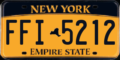 NY license plate FFI5212