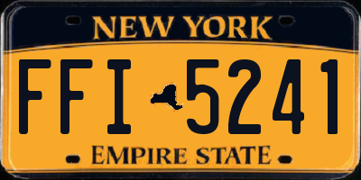 NY license plate FFI5241