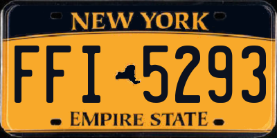 NY license plate FFI5293