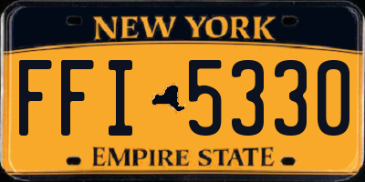 NY license plate FFI5330