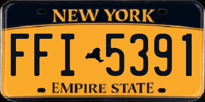 NY license plate FFI5391