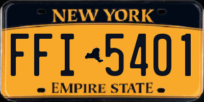 NY license plate FFI5401