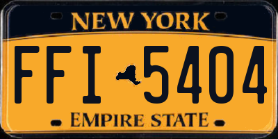 NY license plate FFI5404