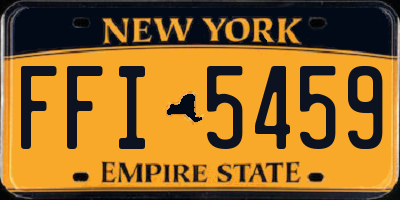 NY license plate FFI5459