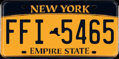 NY license plate FFI5465