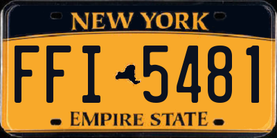 NY license plate FFI5481