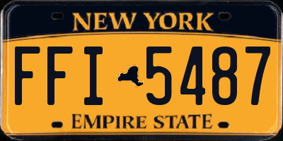 NY license plate FFI5487