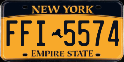 NY license plate FFI5574