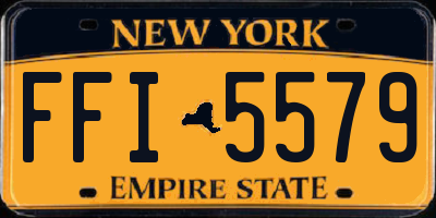 NY license plate FFI5579