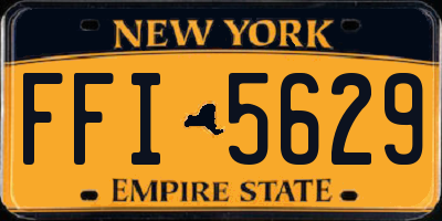 NY license plate FFI5629