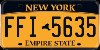 NY license plate FFI5635