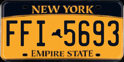 NY license plate FFI5693
