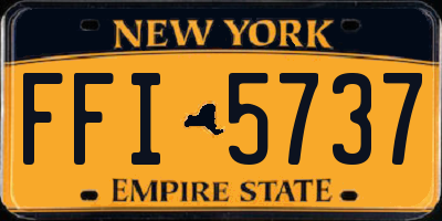 NY license plate FFI5737