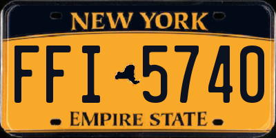 NY license plate FFI5740