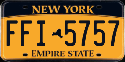 NY license plate FFI5757