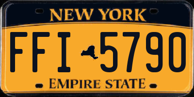 NY license plate FFI5790