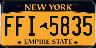 NY license plate FFI5835