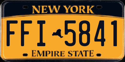 NY license plate FFI5841