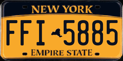 NY license plate FFI5885