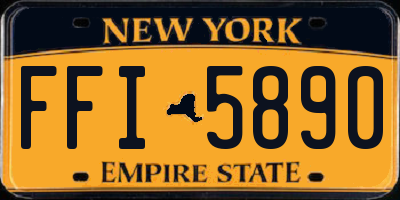 NY license plate FFI5890