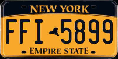 NY license plate FFI5899