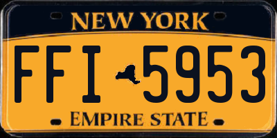 NY license plate FFI5953