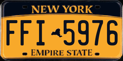 NY license plate FFI5976
