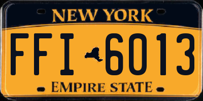 NY license plate FFI6013