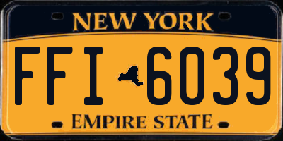 NY license plate FFI6039