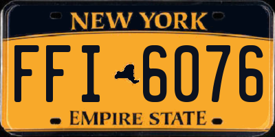 NY license plate FFI6076