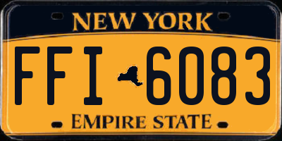 NY license plate FFI6083