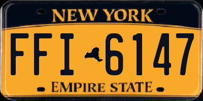 NY license plate FFI6147