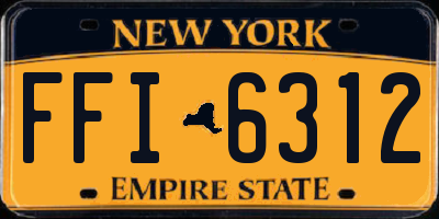 NY license plate FFI6312